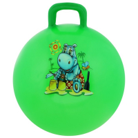 Мяч-прыгун с ручкой ZABIAKA, d=45 см, 350 г, цвета МИКС Мяч-прыгун с ручкой ZABIAKA, d=45 см, 350 г, цвета МИКС