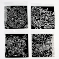 Гравюра. Набор гравюр &laquo;Антистресс&raquo;, 20 х 20 см, 4 шт