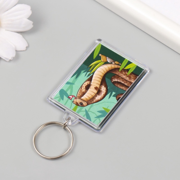 Новогодний брелок акрил Новогодний брелок акрил "Кобра" 3,5х5 см