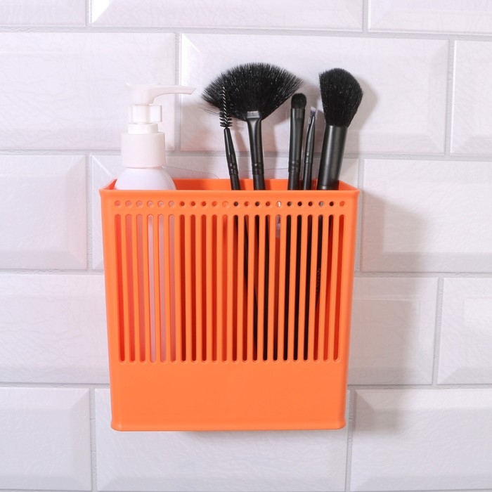 Органайзер для хранения &laquo;Classic&raquo;, навесной, 2 секции, с клеевой основой, 14,5 &times; 14,5 &times; 7,5 см, цвет МИКС