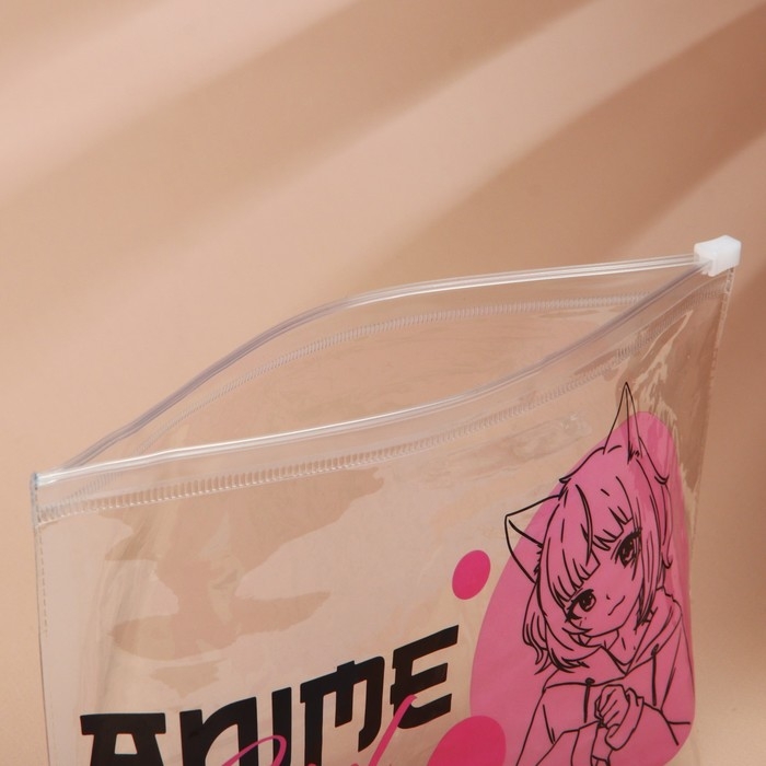 Косметичка из прозрачного PVC 21 х2 х14 см &laquo;Аниме Girl&raquo;