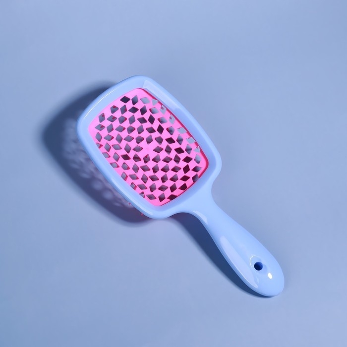 Расчёска массажная, широкая, вентилируемая, 8,5 × 20,5 см, PVC коробка, цвет голубой/розовый Расчёска массажная, широкая, вентилируемая, 8,5 × 20,5 см, PVC коробка, цвет голубой/розовый