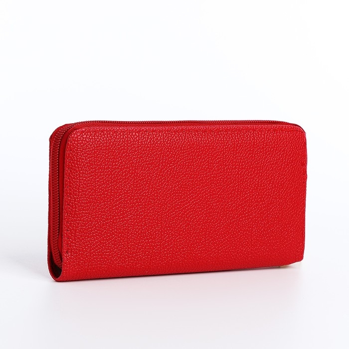 Кошелёк женский на молнии, цвет тёмно-красный