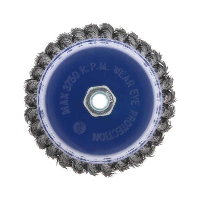 Щетка металлическая для УШМ ТУНДРА, крученая проволока, "чашка", М14, 150 мм