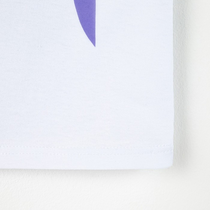 Футболка детская MINAKU Colors, цвет белый/фиолетовый, рост 104 Футболка детская MINAKU Colors, цвет белый/фиолетовый, рост 104