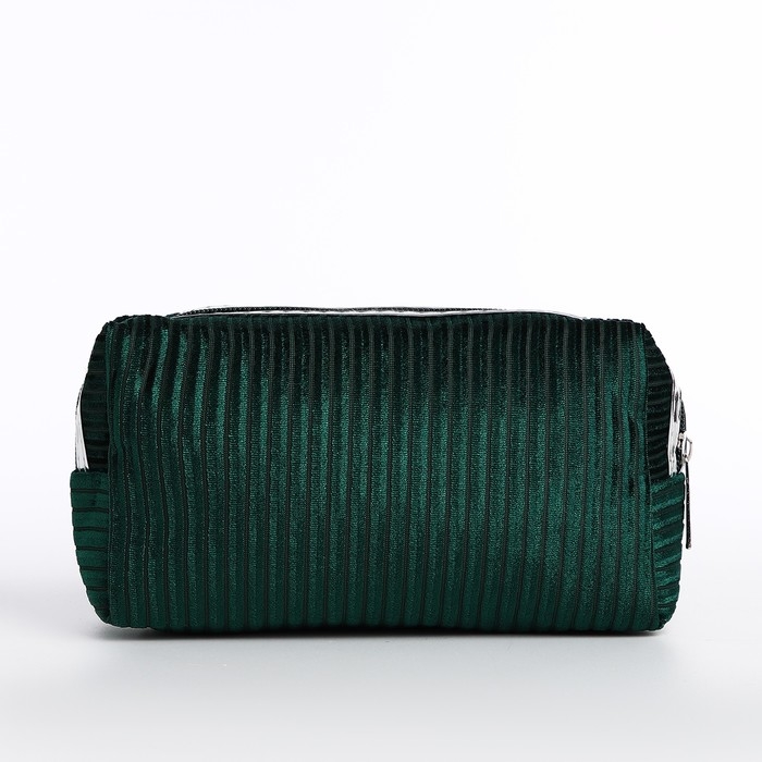 Косметичка на молнии, цвет зелёный
