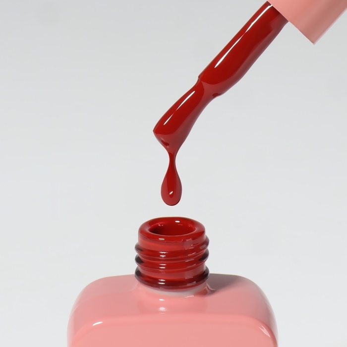 Гель лак для ногтей &laquo;SIMPLE&raquo;, 3-х фазный, 10 мл, LED/UV, цвет красный (141)