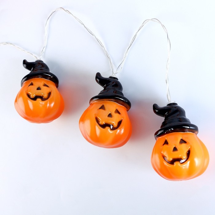 Гирлянда &laquo;Тыквы в шляпе&raquo; световая, 2 метра