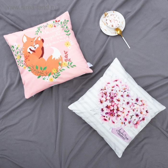 Наволочка декоративная Этель «Любимая мамочка» 40х40 см, 100% п/э, велюр Наволочка декоративная Этель «Любимая мамочка» 40х40 см, 100% п/э, велюр