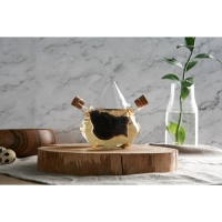 Бутыль стеклянная для соусов и масла 2 в 1 &laquo;Фьюжн. Птица&raquo;, 350/30 мл, 12&times;10&times;11 см