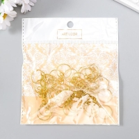 Основа для брелока кольцо металл с цепочкой золото 1,8х1,8 см набор 40 шт Основа для брелока кольцо металл с цепочкой золото 1,8х1,8 см набор 40 шт