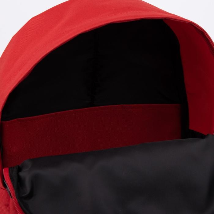 Рюкзак молодёжный из текстиля на молнии, 1 карман, TEXTURA, цвет красный Рюкзак молодёжный из текстиля на молнии, 1 карман, TEXTURA, цвет красный