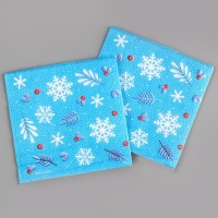 Новогодние салфетки бумажные &laquo;С Новым годом&raquo;, однослойные, 24х24 см, 20 шт.