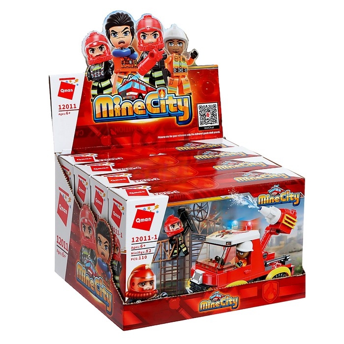 Конструктор Огнеборцы &laquo;Пожарная машина&raquo;, 4 вида, МИКС