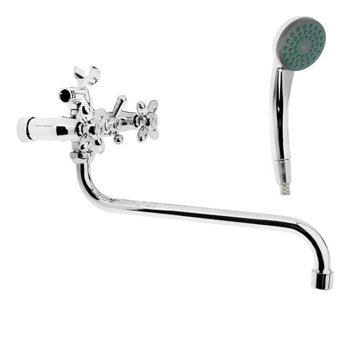 Cмеситель для ванны Accoona A7378, двухвентильный, латунь, хром Cмеситель для ванны Accoona A7378, двухвентильный, латунь, хром