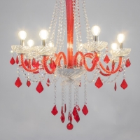 Люстра "Карина" 8хЕ14 40Вт красный 75х75х100-130см BayerLux Люстра "Карина" 8хЕ14 40Вт красный 75х75х100-130см BayerLux