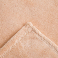 Плед Этель 180*200 см, цв. бежевый, 100% п/э, корал-флис , 220 гр/м2