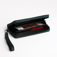 Кошелёк женский на молнии, цвет зелёный Кошелёк женский на молнии, цвет зелёный