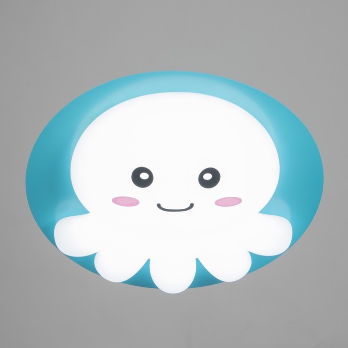 Люстра с ПДУ Люстра с ПДУ "Осьминожка" 1хLED 92Вт 3000-6000К синий 47х47х8,5 см BayerLux