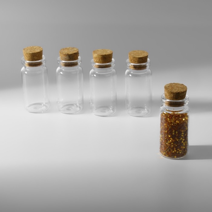 Баночки для хранения бисера, d = 2 × 4 см, 5 шт Баночки для хранения бисера, d = 2 × 4 см, 5 шт