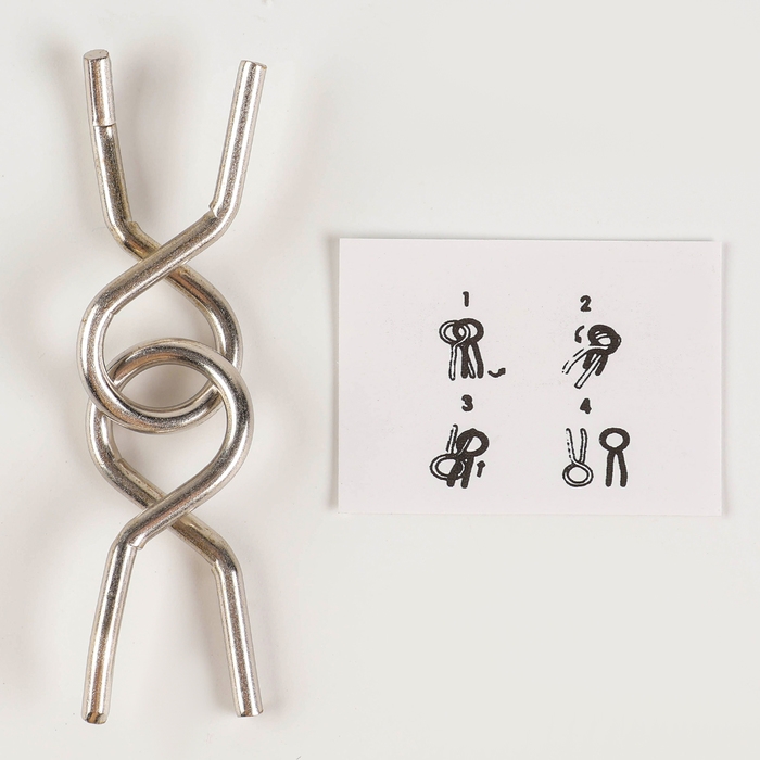 Головоломка металлическая «Развивай логику. Змейки», в шоубоксе, МИКС Головоломка металлическая «Развивай логику. Змейки», в шоубоксе, МИКС