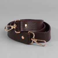 Ручка для сумки, с карабинами, 100 ± 1 см × 2,5 см, цвет коричневый Ручка для сумки, с карабинами, 100 ± 1 см × 2,5 см, цвет коричневый