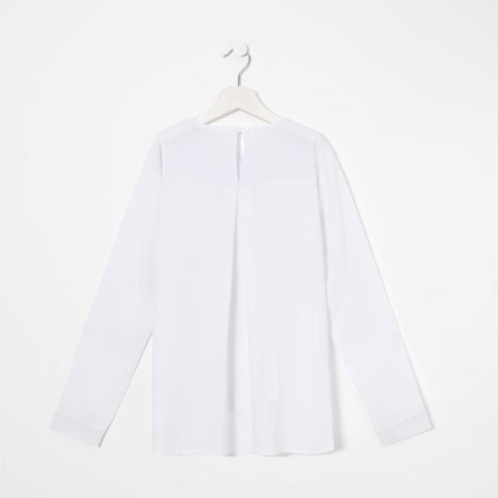 Школьная блузка для девочки, цвет белый, рост 146 см