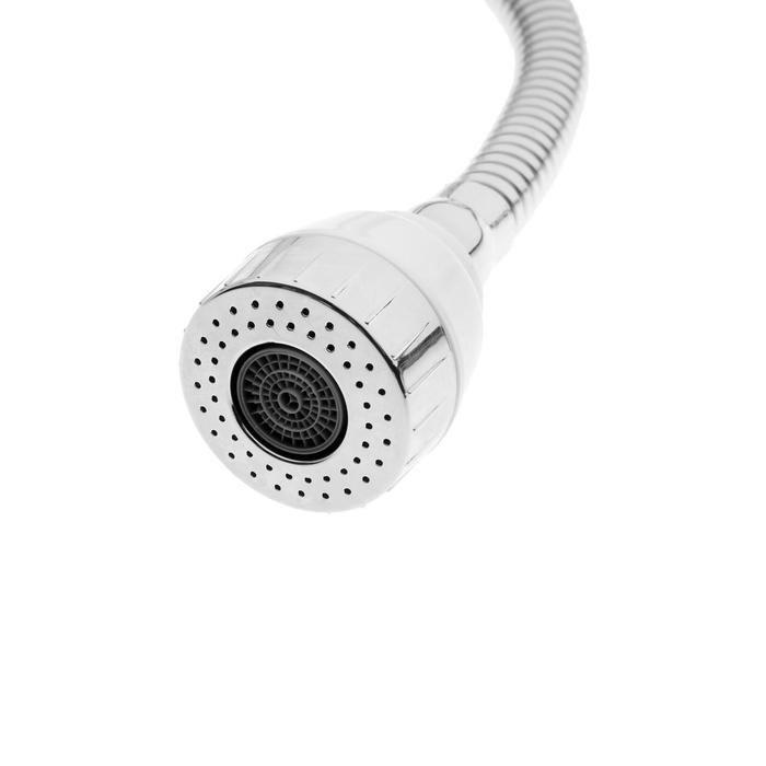 Смеситель для кухни Смеситель для кухни "ЦС-СМ" ЭМ902044, двухвентильный, на гайке, гибкий излив, хром