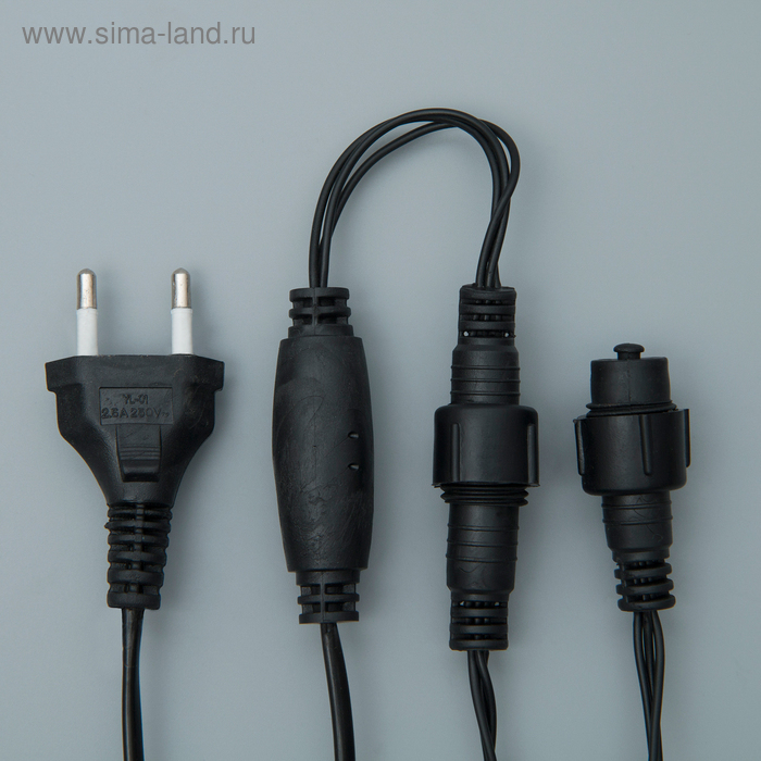 Гирлянда &laquo;Бахрома&raquo; 3 &times; 0.9 м, IP44, УМС, тёмная нить, 232 LED, свечение мульти, 220 В