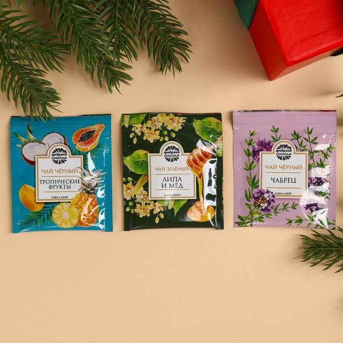 Новый год! Чай в пакетиках &laquo;Банк чая&raquo;, 21,6 г (12 шт., х 1,8) г.