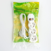 Удлинитель Luazon Lighting ECO, 3 розетки, 1,5 м, 16 А, 3500 Вт, ПВС 3х1 мм2, с з/к, с выкл. Удлинитель Luazon Lighting ECO, 3 розетки, 1,5 м, 16 А, 3500 Вт, ПВС 3х1 мм2, с з/к, с выкл.