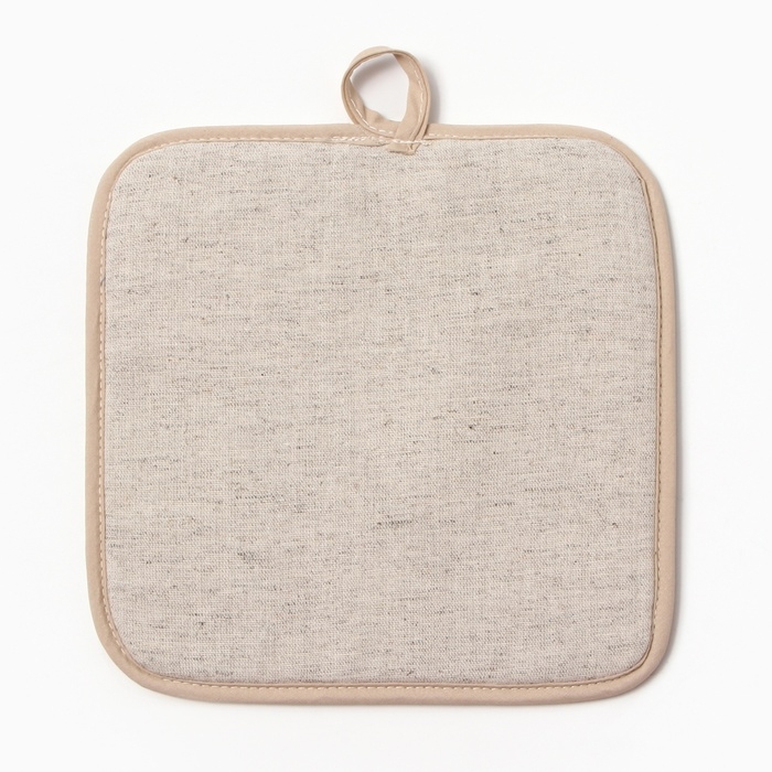 Прихватка "Елочки красные", 18х18см,160г/м, лен50% хл50%