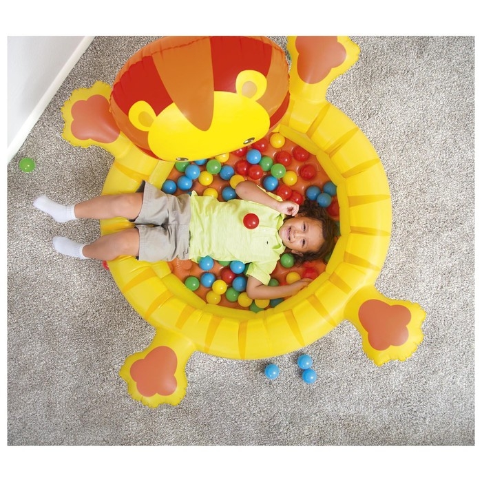 Бассейн надувной &laquo;Лев&raquo;, 111 x 98 x 61,5 см, с мячами, 52261 Bestway