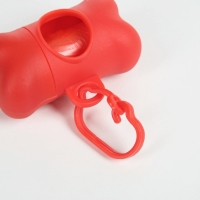 Контейнер-косточка с мешками для уборки (рулон 15 пакетов 29х21 см), красный Контейнер-косточка с мешками для уборки (рулон 15 пакетов 29х21 см), красный