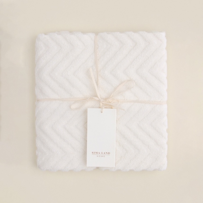 Полотенце махровое SL HOME: Geometry Полотенце махровое SL HOME: Geometry "Блан де Блан" 67х140 см, 83% хлопок, 17% лён, 500 г/м2 1024309