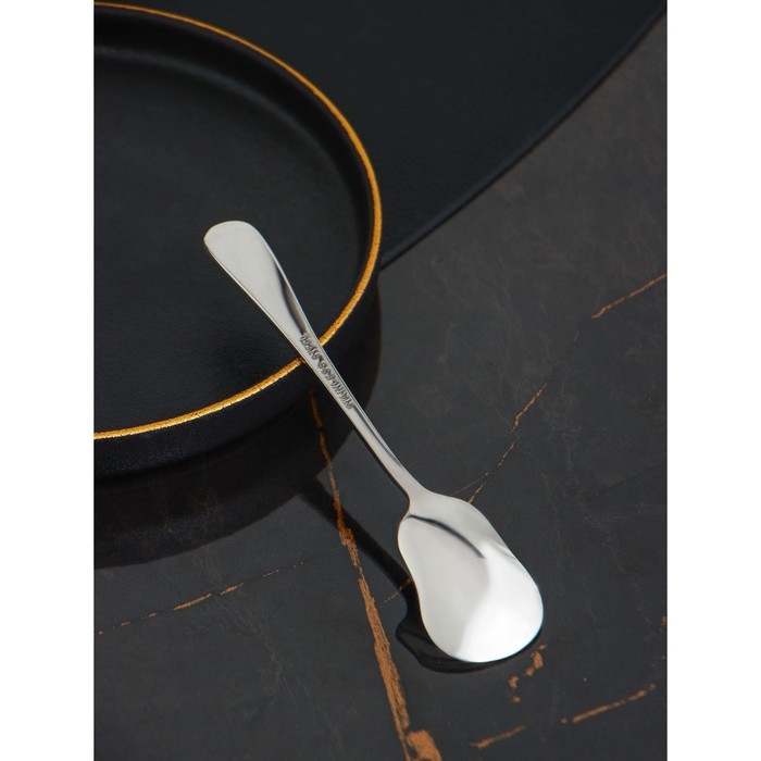 Набор ложек для сахара из нержавеющей стали Доляна, h=12,9 см, толщина 2,2 мм, 410 сталь, 3 шт