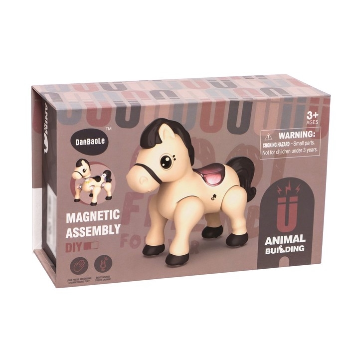 Конструктор магнитный &laquo;Лошадка&raquo;, 7 деталей