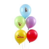 Шар латексный 12" &laquo;Чебурашка&raquo; цветной принт, набор 5 шт.