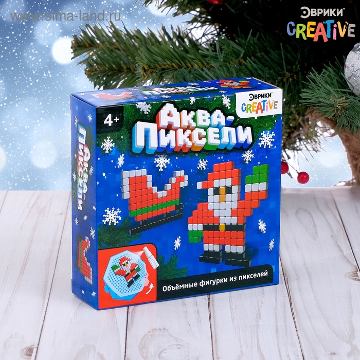 Аквапиксели &laquo;Дед Мороз и сани&raquo;, 200 деталей