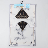 Набор ковриков для ванной и туалета Доляна «Глэм», 2 шт: 50×80, 40×50 см Набор ковриков для ванной и туалета Доляна «Глэм», 2 шт: 50×80, 40×50 см