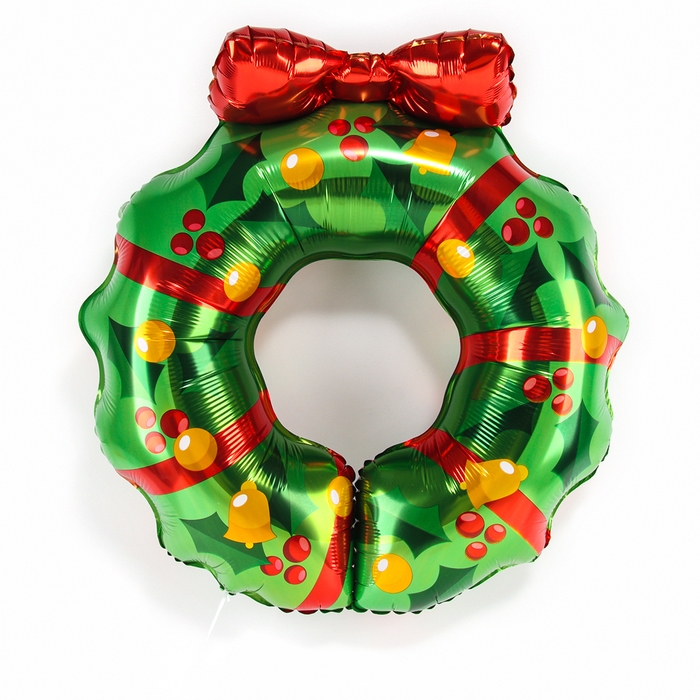 Новый год! Шар фольгированный 25" &laquo;Рождественский венок&raquo;