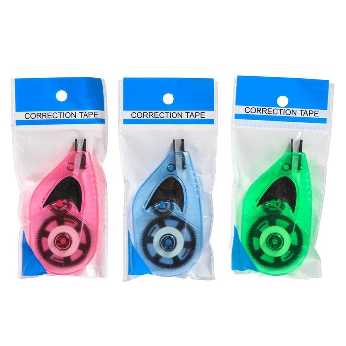 Корректор-лента, 5 м х 5 мм, с держателем, блистер, европодвес, корпус МИКС