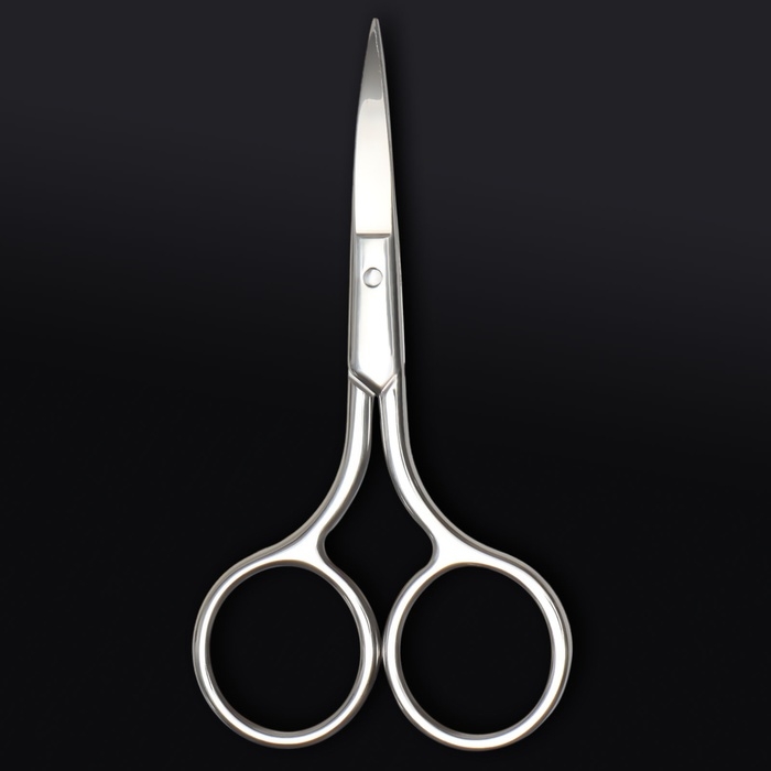 Ножницы маникюрные &laquo;Premium&raquo;, загнутые, широкие, 9 см, на блистере, цвет серебристый