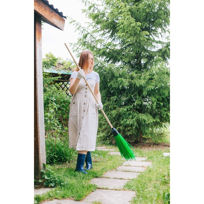 Метла полипропиленовая, с черенком &laquo;Дорогая&raquo;, 5 колец, цвет МИКС