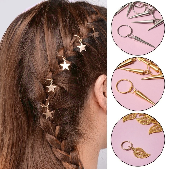 Пирсинг для волос «Листья», 3,5 × 1 см, 10 шт, цвет золотистый Пирсинг для волос «Листья», 3,5 × 1 см, 10 шт, цвет золотистый