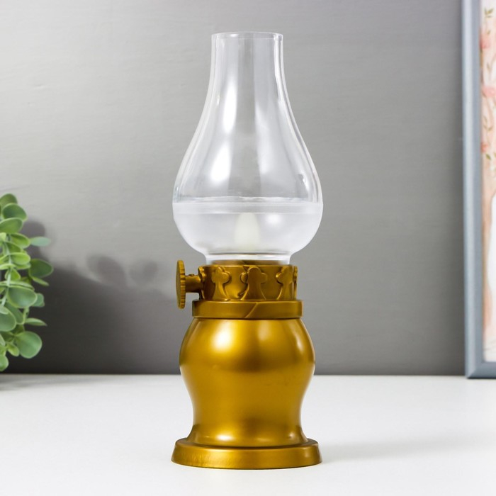 Ночник Ночник "Керосиновая лампа" свеча LED от батареек АА 7х7х20,5 см RISALUX