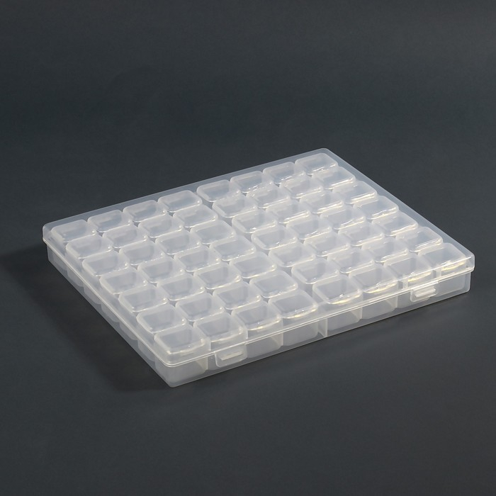 Органайзер для декора, 14 блоков, 4 ячейки, 21 &times; 17,5 &times; 2,7 см, цвет прозрачный