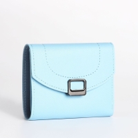 Кошелёк женский на кнопке, цвет голубой Кошелёк женский на кнопке, цвет голубой