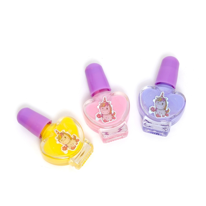 Набор косметики для девочки Набор косметики для девочки "Чемодан на колёсах", розовый, с накладными ногтями