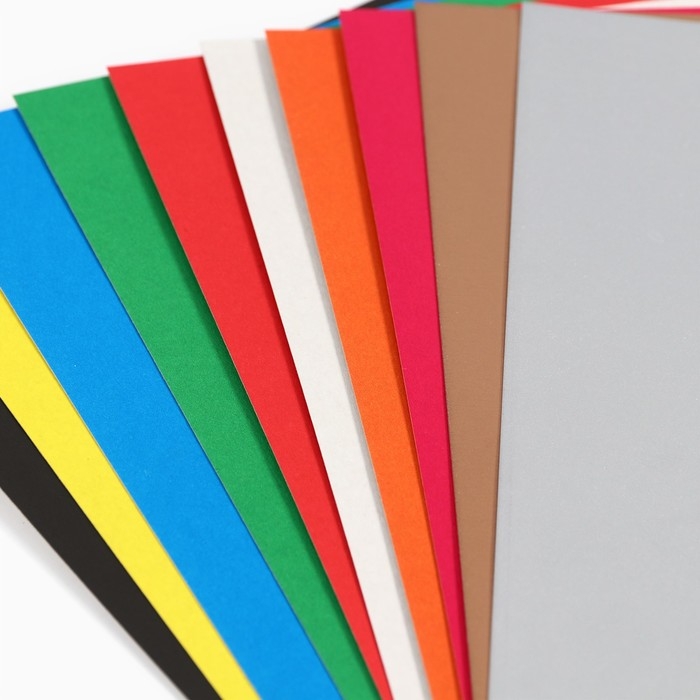 Картон цветной, А4, 10 листов, 10 цветов, немелованный, односторонний, в папке, 220 г/м&sup2;, Щенячий патруль